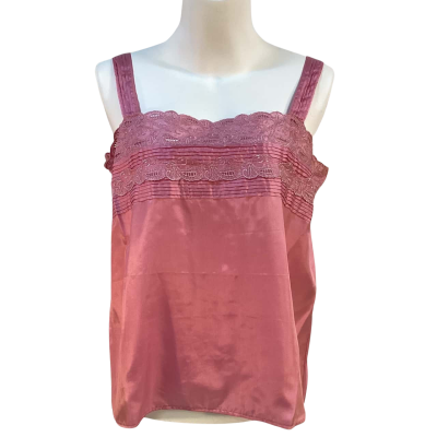 Seanabee Paris Womens Size M Silk Cami Pink  