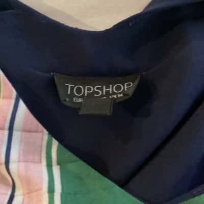 Topshop Womens  Size 14 Singlet Top Multicoloured / Striped 