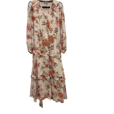 BNWT Forever New Womens  Size 6 AUS (34 EUR, 2 USA) Floral Dress Cream / Floral / Olive RRP $179.99