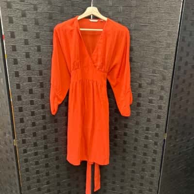Country Road Womens  Size 10 Short Sleeve Dress  Burnt Orange 