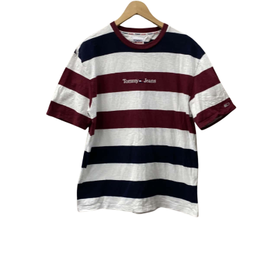 Tommy Jeans Mens  Size S Short Sleeve Shirt Black  / Blue / White 