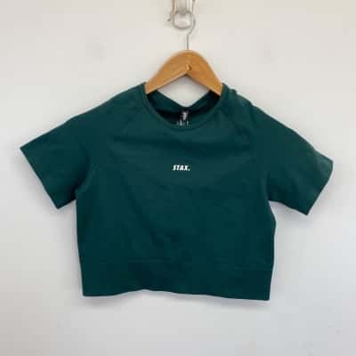 Stax Pine Premium Seamless Cropped T-shirt Size M 