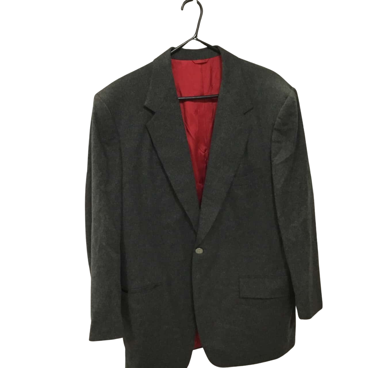 *EOFY SALE* Mens Size L Grey Wool Blend Suit Jacket with Red Lining(s)