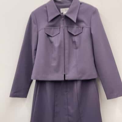 A4 Womens Size 14 Purple Suit dress with matching jacket