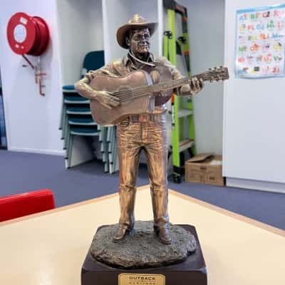 Outback Heritage Country Music Cowboy Playing Guitar