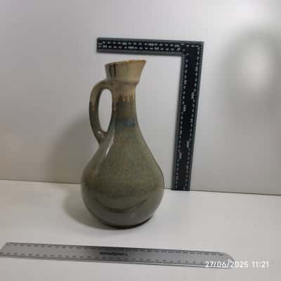 Jug Pitcher Mottled Earthy Clay Handle Pourer 