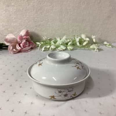 Vintage Crown Lynn New Zealand Cherry Blossom Pattern Covered Bowl