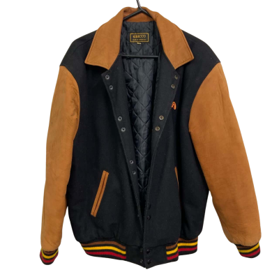 Siricco Mens  Size L Bomber Black  / Brown 