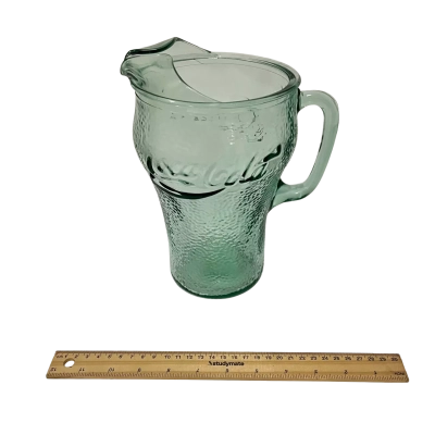 Coca-Cola Green Textured Glass Pitcher / Jug – Collectible