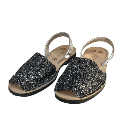 Monica Menorca Black Sparkle Sandals Size 40