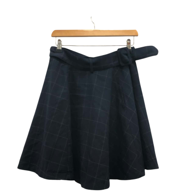 Princess Highway Womens  Size 12 Mini Skirt Checked / Navy Blue 