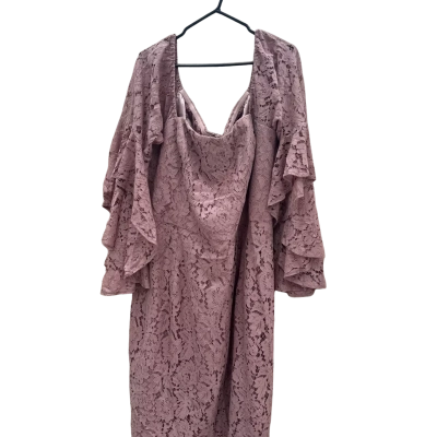 City Chic Womens  Size XXL Deep Blush Dress Lace armour Floral 