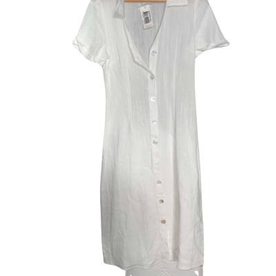 The Fated Women's Size 8 Shirt Dress White 