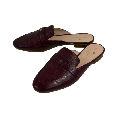 Kate Spade Cherry Red Caelyn Pebbled Leather Loafers Mules (Size 9.5 US)