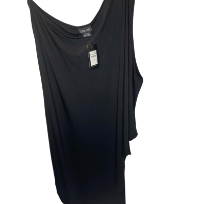 City Chic Womens  Size XXL Black  Maxi one shoulder Drape 