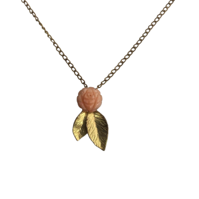 Vintage Womens Floral Necklace Gold Plated Stamped 1/20 12KT