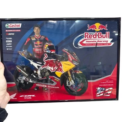 Redbull Honda racing signed picture frame 