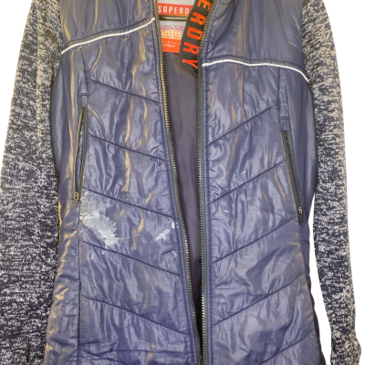 Superdry Womens  Size 6 Puffer Jacket Blue 