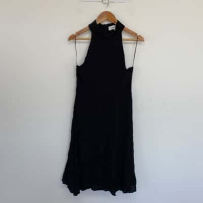 Elliatt Black High Neck Sleeveless Mini Dress  Size L 