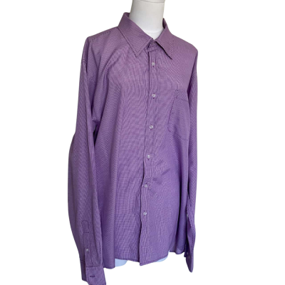  Mens  Robert Huntley - Size 2XL - Long Sleeve Shirt - Purple 