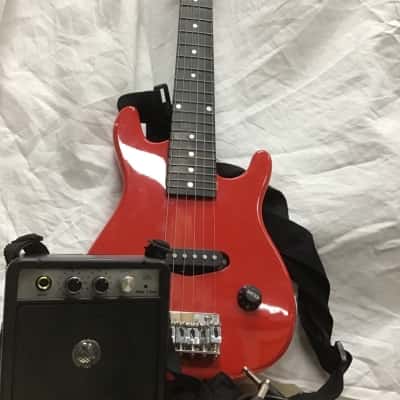 Play On Mini Electric Guitar with Battery Powered Amp with Carry Bag and Audio Lead