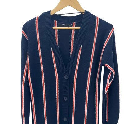 Sportsgirl Womens  Size XS Cardigan Blue / Red / White 
