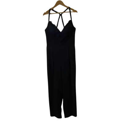 Forever New Womens  Size 16 Lace Bodice Jumpsuit Black  