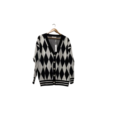 Haven Womens  Size L / XL Button-down Cardigan Black  / Grey / Silver 