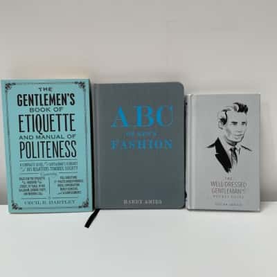 Gentlemen‘s guides to fine fashion and etiquette X3 books