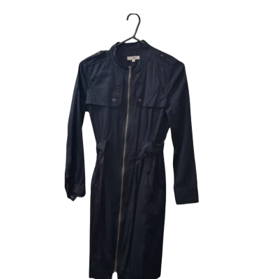 Jag Women's Size 10 Long Sleeve Full Zip Dress in Black  