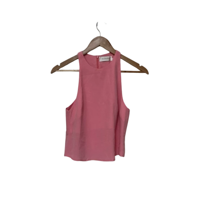  Silk Zimmermann Silk Size 0 Sleeveless Top Pink  