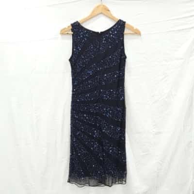  Mr K Womens Size 10 Formal Dress / Mini Dress / Party Dress Black  / Blue 