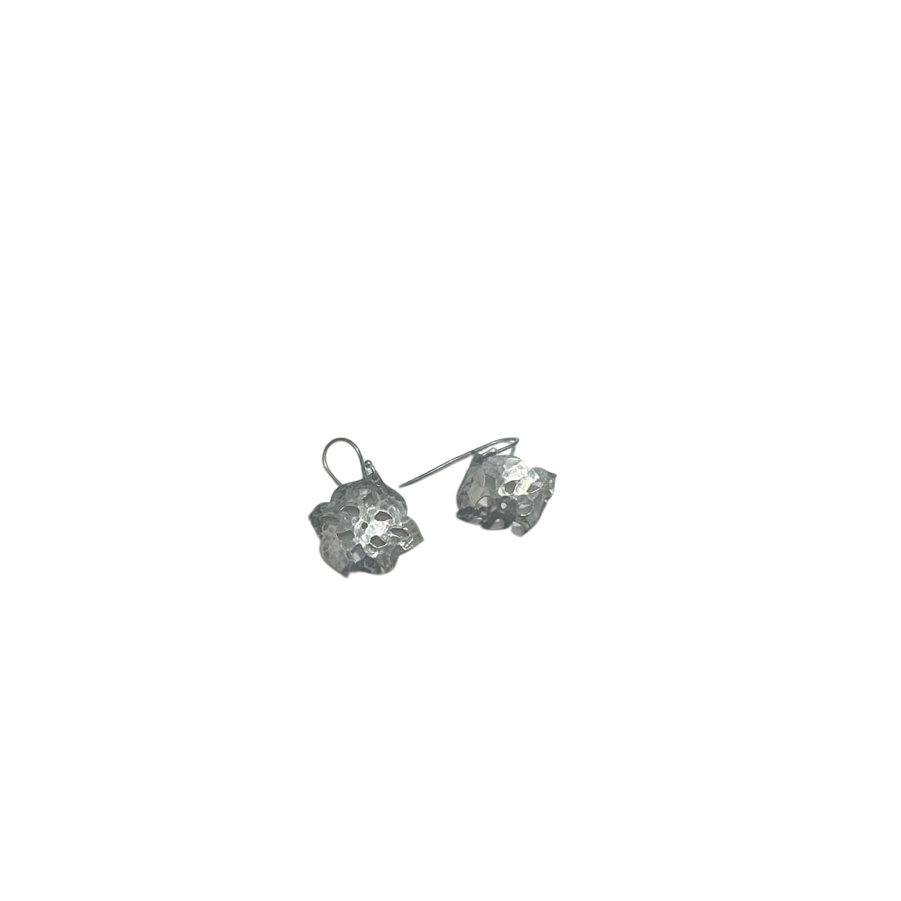 Medium Woven Square Earrings in High Polish Silver