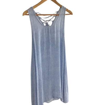  Womens  Size M Casual Dress Blue / White 
