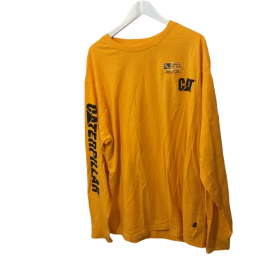 Caterpillar Mens  Size XXXXL Long Sleeve Top Yellow 