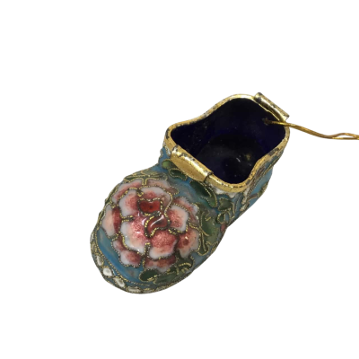 Floral patterned Shoe Approx 7 x 4cm