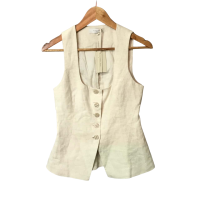 Women’s Size S Beige Nude Lucy Vest