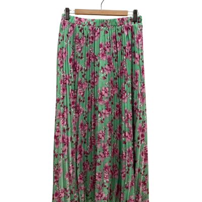 Serafina Womens Green Floral Skirt Size S   