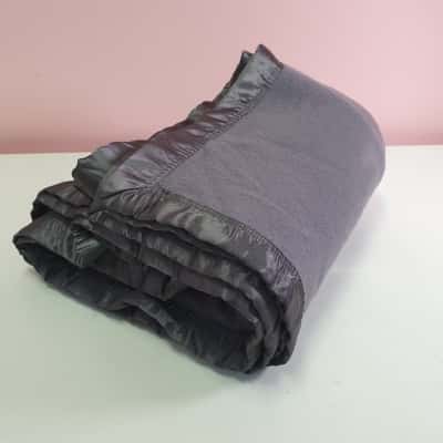 Gainsborough Queen Bed Wool Blanket Steel Grey