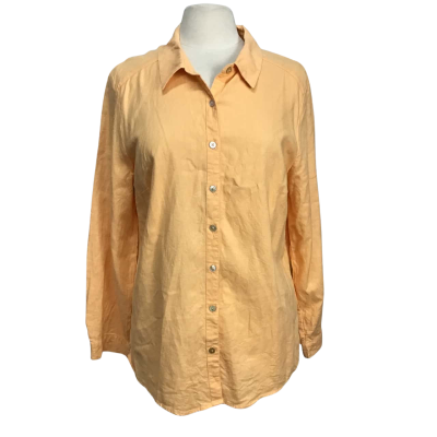  Grae Linen Womens  Size 14 Linen Blend Long Sleeve Top  