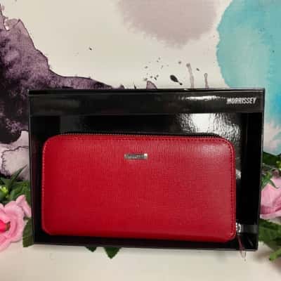 Morrissey red leather wallet New