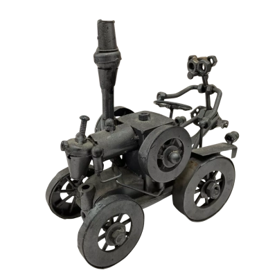 Scrap Metal Nuts Bolts & Other Bits - Vintage Tractor Figurine 