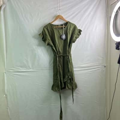 Saba Womens Size 12 Midi Dress Green BNWT