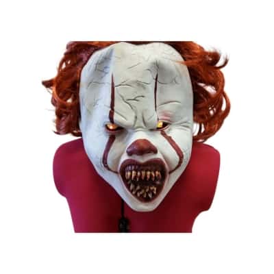 Clown "It" full head mask light up eyes 