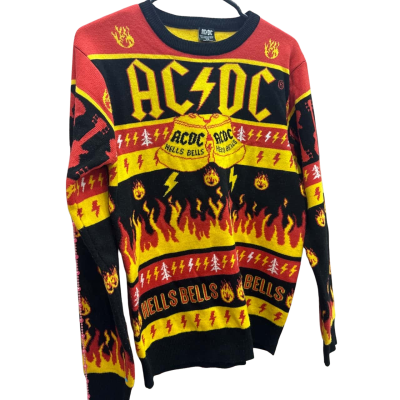    ACDC Hells Bells Christmas Knit Jumper Size XS 