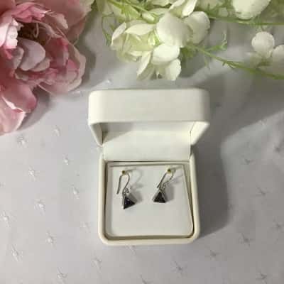  Womens Silver Coloured Mystic Rainbow Topaz Drop Earrings