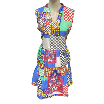  Womens  Size M Sleeveless Dress  Multicoloured 