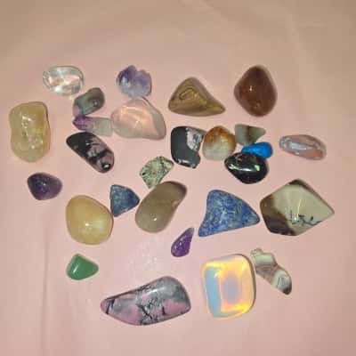 27 assorted crystals