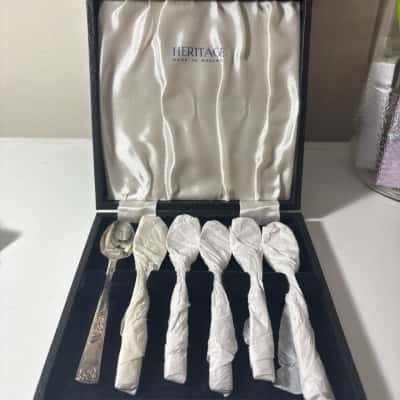 Heritage 6 Piece Set of Silver Plate Spoons - IN BOX