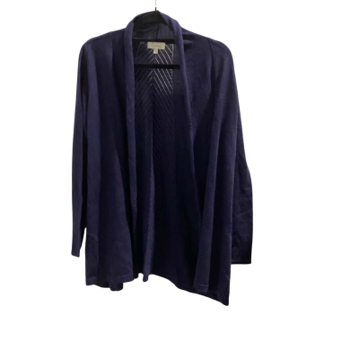 Capture Womens  Size S Longline Merino Wool Cardigan Navy Blue 